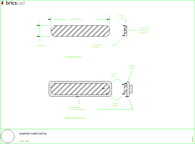 Bumper Guard Detail. AIA CAD Details--zipped into WinZip format files for faster downloading.