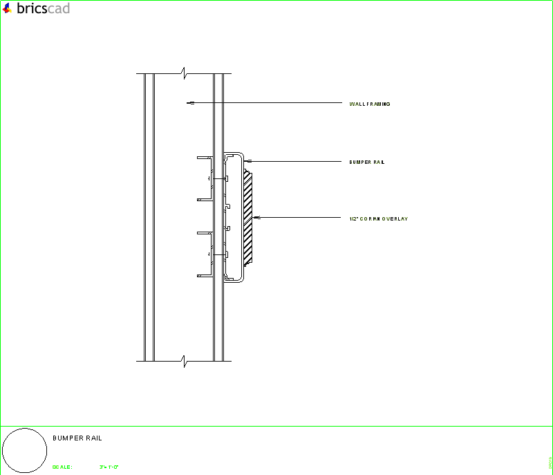 Bumper rail detail. AIA CAD Details--zipped into WinZip format files for faster downloading.