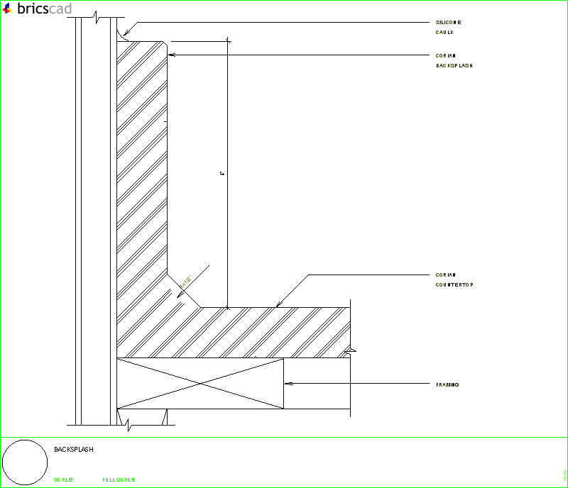 Coved backsplash. AIA CAD Details--zipped into WinZip format files for faster downloading.