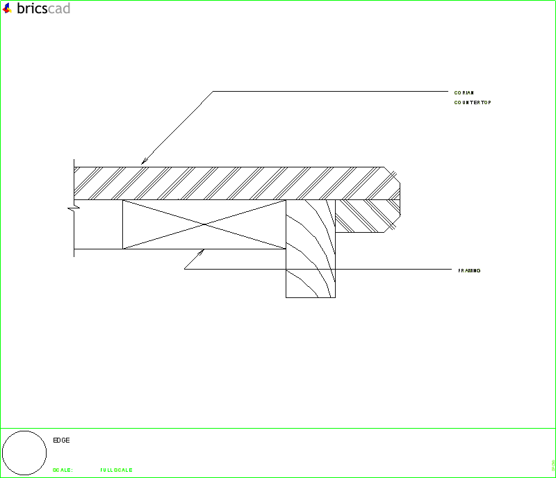 Double roundover edge using 1/2 or 3/4 inch material. AIA CAD Details--zipped into WinZip format files for faster downloading.