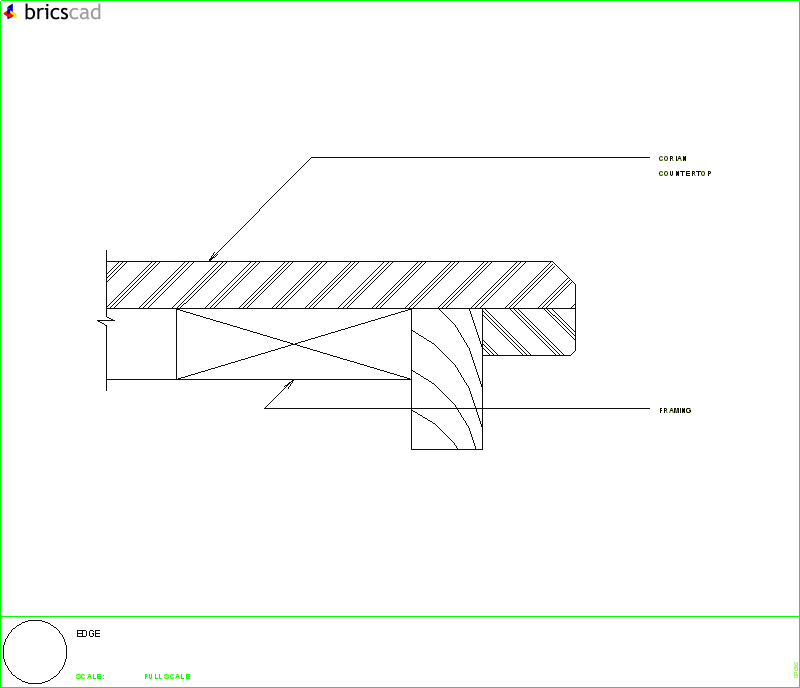 Chamfered edge using 1/2 or 3/4 inch material. AIA CAD Details--zipped into WinZip format files for faster downloading.