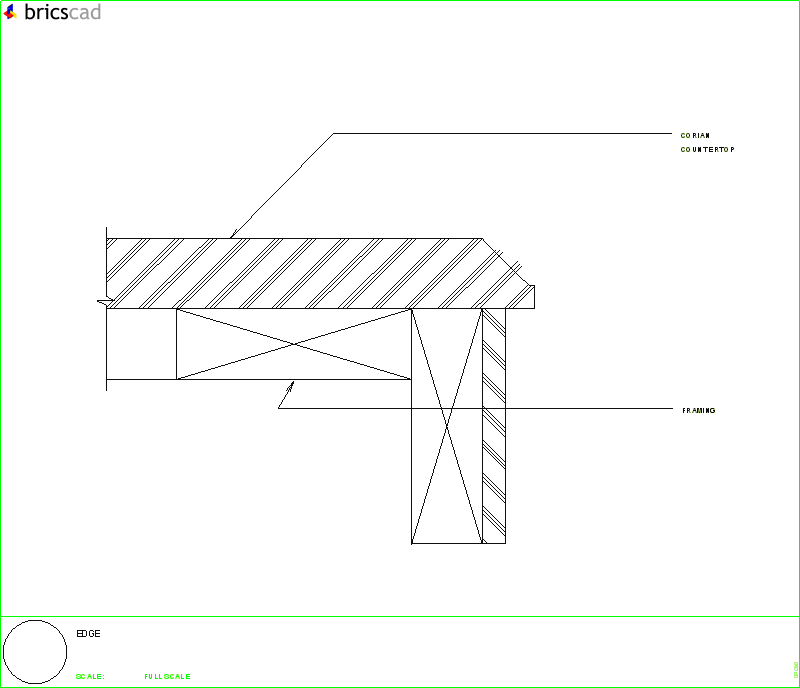 Roman ogee edge using 1/2 or 3/4 inch material. AIA CAD Details--zipped into WinZip format files for faster downloading.