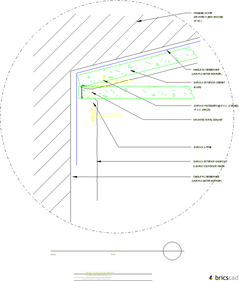 DUR206 - WALL/CEILING (WET AREA). AIA CAD Details--zipped into WinZip format files for faster downloading.