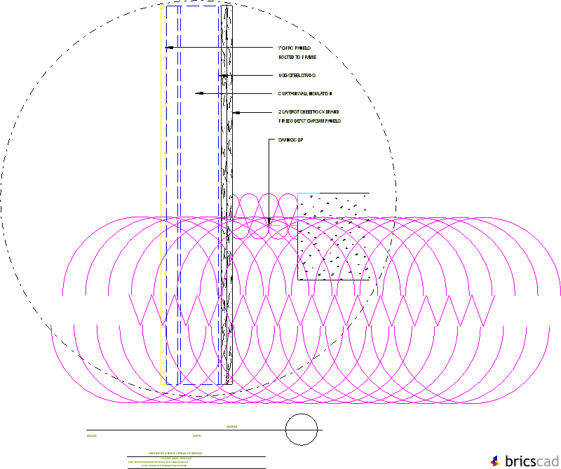 LSIS204 - CURTAIN WALL (GFRC SPANDREL). AIA CAD Details--zipped into WinZip format files for faster downloading.