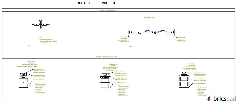 SIGNAT-3 Double-end post door. AIA CAD Details--zipped into WinZip format files for faster downloading.