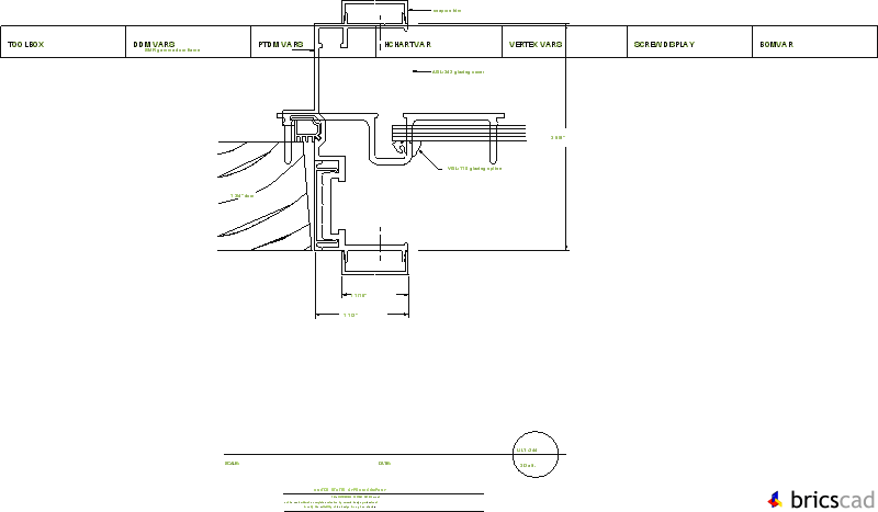 ULT244 DOOR FRAME GLAZING 3D(alt). AIA CAD Details--zipped into WinZip format files for faster downloading.