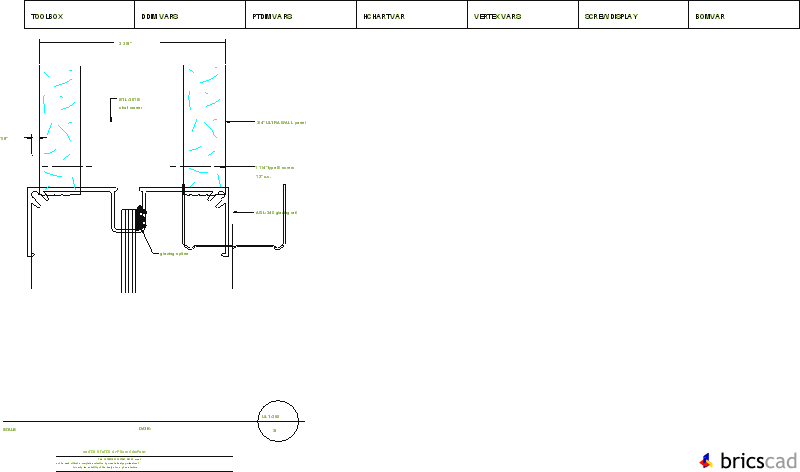 ULT250 MID-PANEL TOP GLAZING 3I. AIA CAD Details--zipped into WinZip format files for faster downloading.