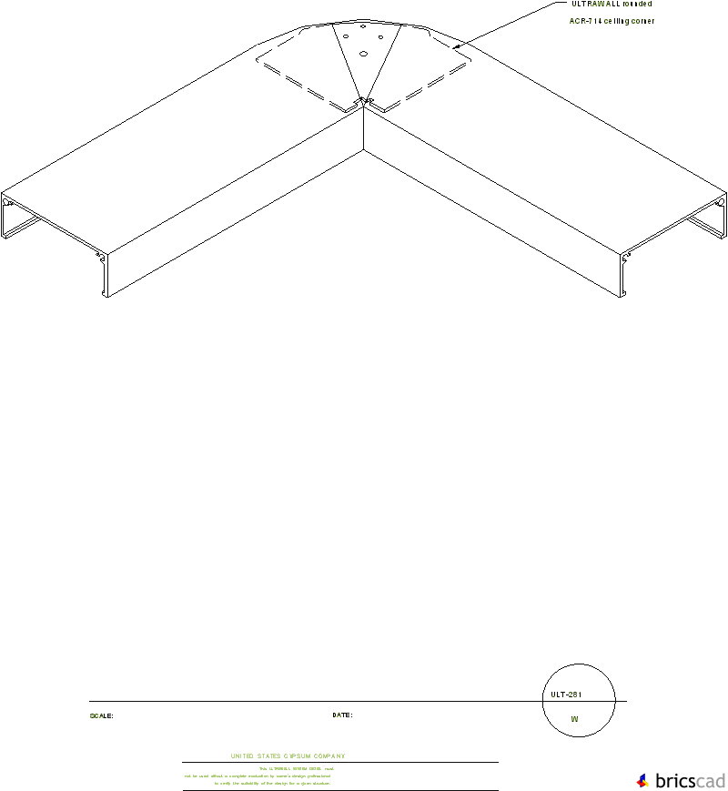 ULT281 ACR-714 ROUNDED CEILING CORNER W. AIA CAD Details--zipped into WinZip format files for faster downloading.