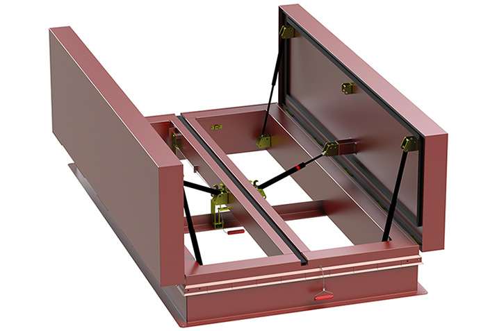 ACDSV acoustical smoke vent designed to guard against noise intrusion while providing the security of automatic smoke venting