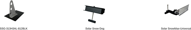 Snow guards by roof type: Solar panels