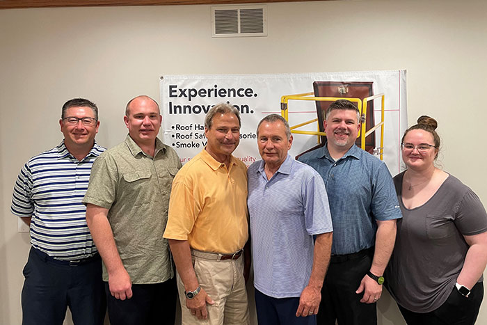 Members of the Architectural Building Solutions team are (left to right): John Goers, Adam Petry, Art Scheidecker, Mike McMillin, Ryan Miller and Emily Hamaker.