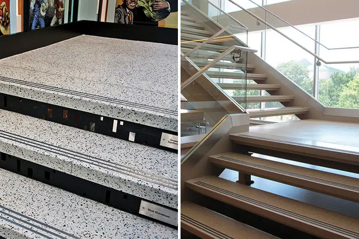 Cement Terrazzo Flat Treads from Wausau Tile