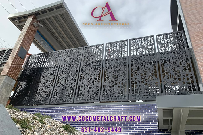 Coco Architectural Grilles & Metalcraft: Butterfly Design for Merillon Avenue LIRR Station