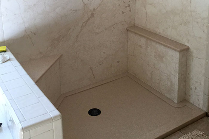 Custom Cultured Marble & Granite Shower Pans from Bath Doctor