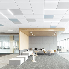 Discover the perfect combination of sound absorption and blocking with Armstrong Ceilings' Total Acoustics Portfolio