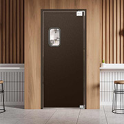 Embossed Aluminum Double-Acting Traffic Doors from Special-Lite