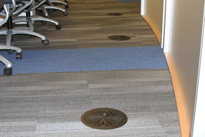 High Induction Aluminum Underfloor Diffuser from Titus