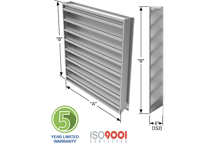 Louvers and Architectural Solutions: New Wind Load Option for ELF6375DXD by Ruskin