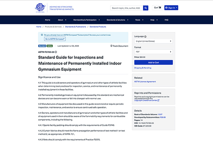 New ASTM Addresses Equipment Inspections and Service