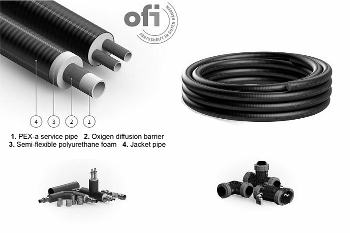 Pre-Insulated PEX-A Flexible Pipe System for Heating Applications