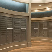 STD-4C Recessed Mount Mailboxes in Silver Speck Finish